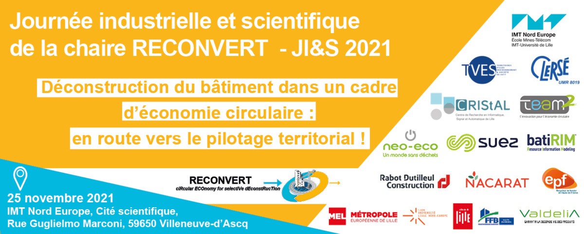 Journée industrielle et scientifique de la chaire RECONVERT - jiets 2021