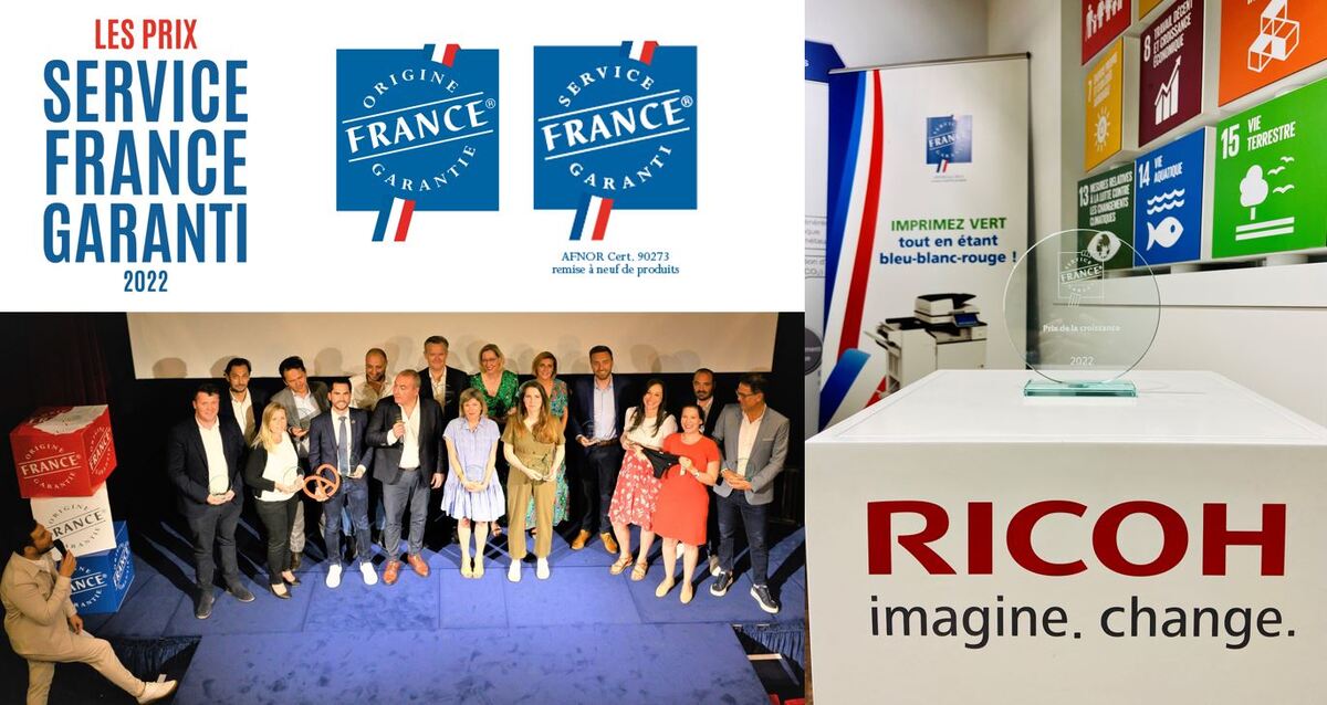 Ricoh Industrie France: Prix de la croissance 2022 Service France Garanti pour sa prestation de remis à neuf GreenLine