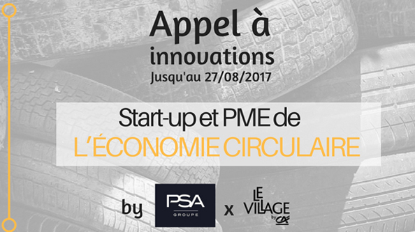 Le Groupe automobile PSA et le Village BY CA Paris lancent un appel à innovations auprès des start-ups et PME spécialisées en économie circulaire