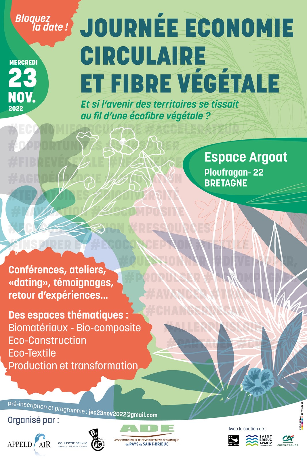 le 23 Novembre Appeldair +Beinic +Jamais Lin sans l'autre = économie circulaire et fibre végétale ! 