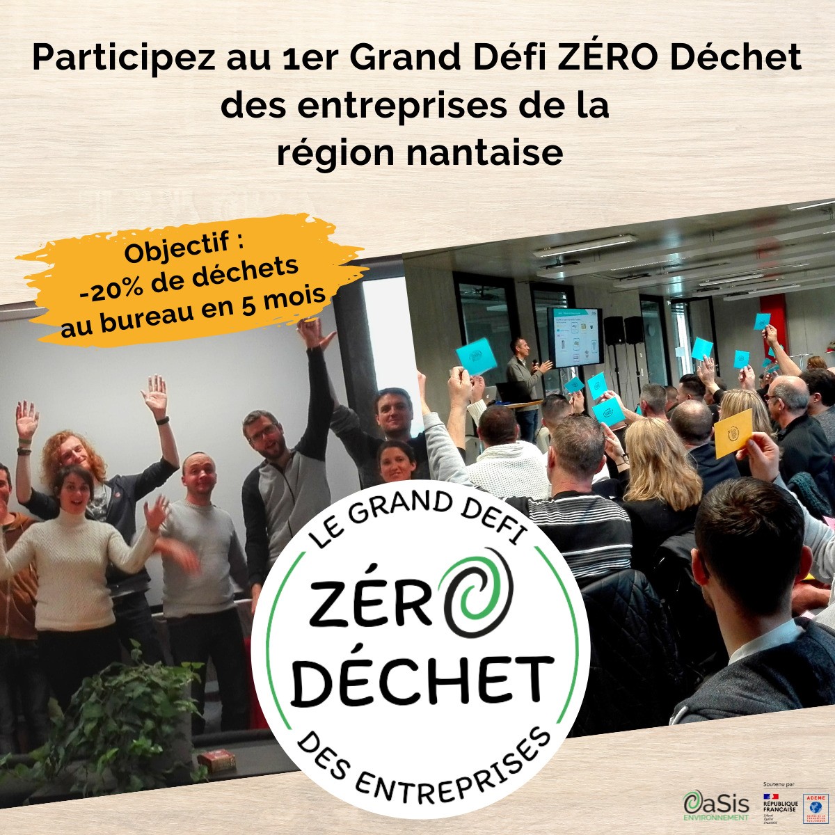OASIS Environnement lance le 1er Grand Défi ZERO Déchet des entreprises de la région nantaise