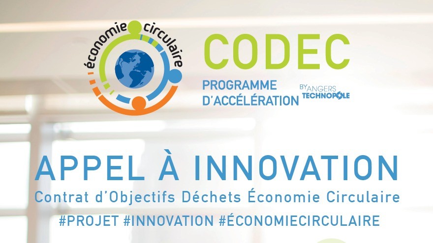 Angers : Appel à innovation économie circulaire avec l'accélérateur CODEC.