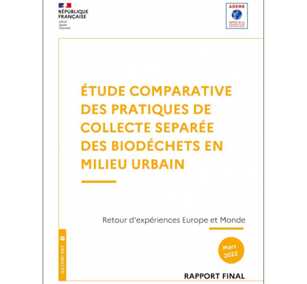 [ADEME] Etude des pratiques de collecte séparée des biodéchets en milieu urbain