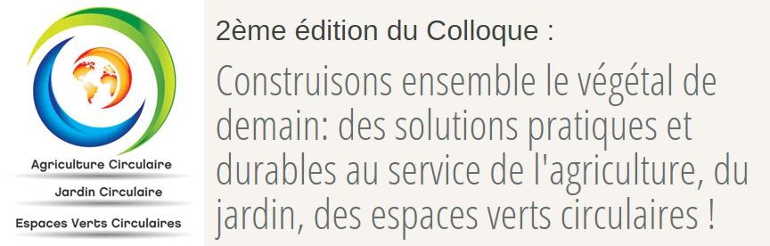 2ème édition Colloque Agriculture Circulaire, novembre 2018, Paris